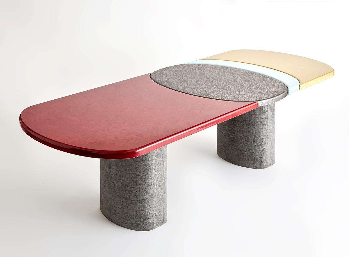 Etna coffee table by Gisbert Pöppler
Dimensions: D 191 x W 79 x H 52 cm
Materials: Polished lava stone, partly glazed

This coffee table has a soft composition of curved forms with rounded edges radiating from a central ellipse, reminiscent of