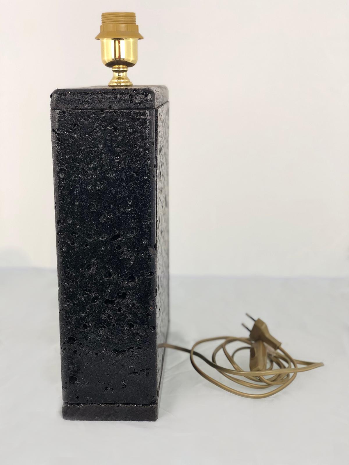 Contemporary Etna Lava Stone Table Lamp by Grafiche Desuir For Sale