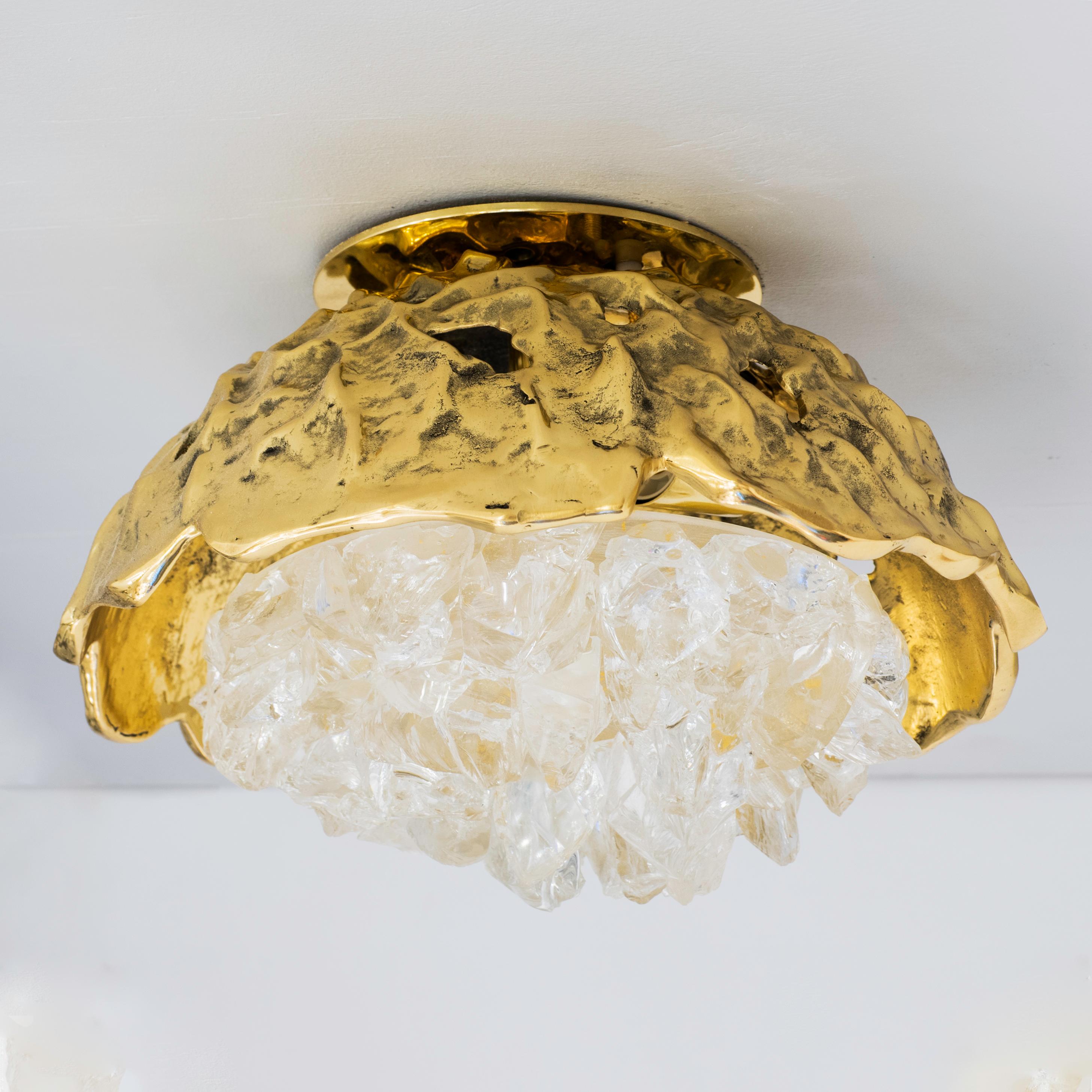 Etna N.10 Flushmount and Sconce by Gaspare Asaro In New Condition For Sale In New York, NY