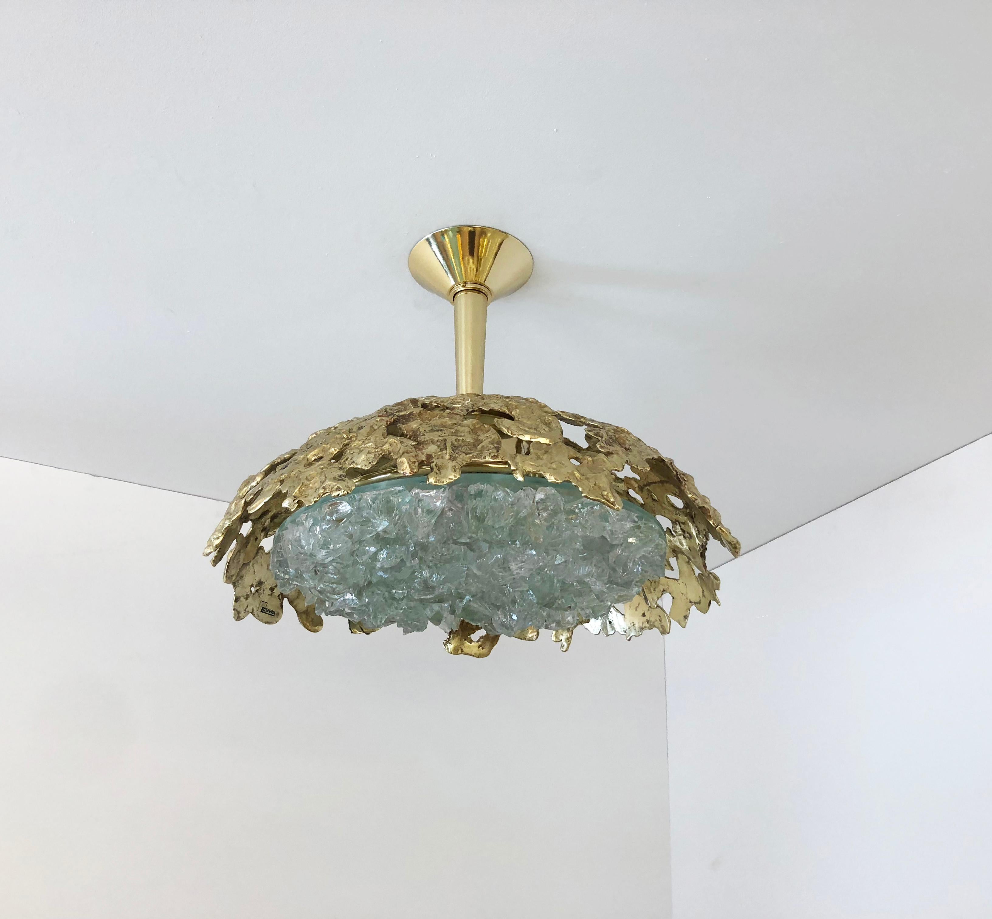 Italian Etna N.21 Ceiling Light by Gaspare Asaro For Sale