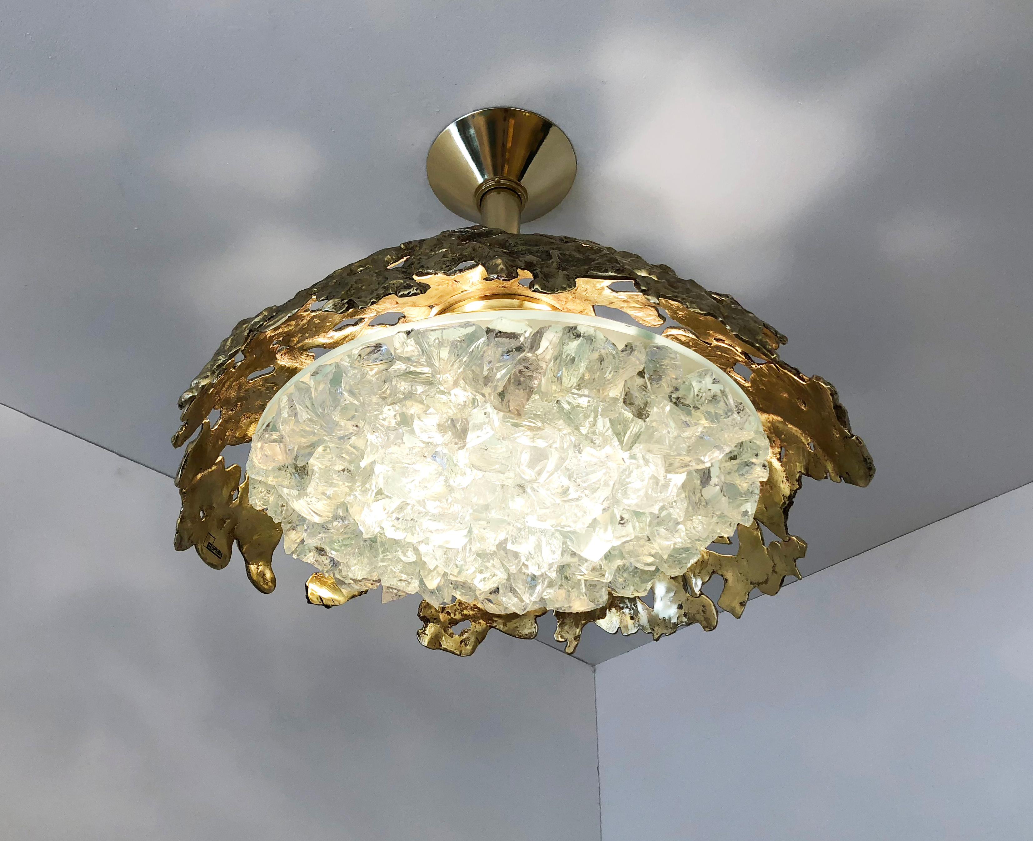 Contemporary Etna N.21 Ceiling Light by Gaspare Asaro For Sale