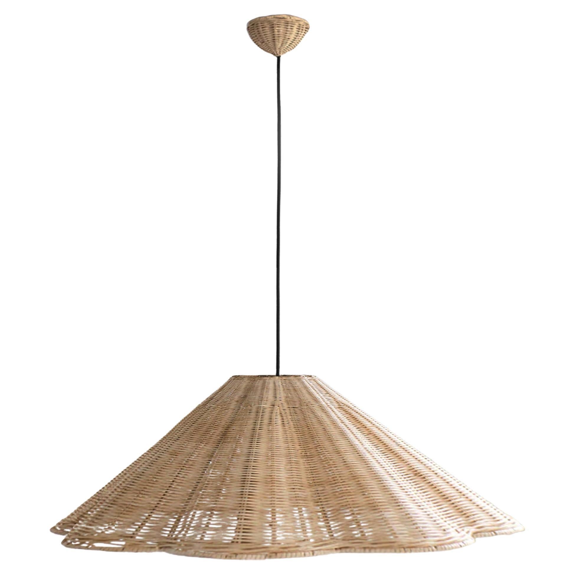 Etna Rattan XL Pendant Light, by DUNLIN