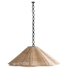Colgante Etna Rattan XL con cadena, by DUNLIN