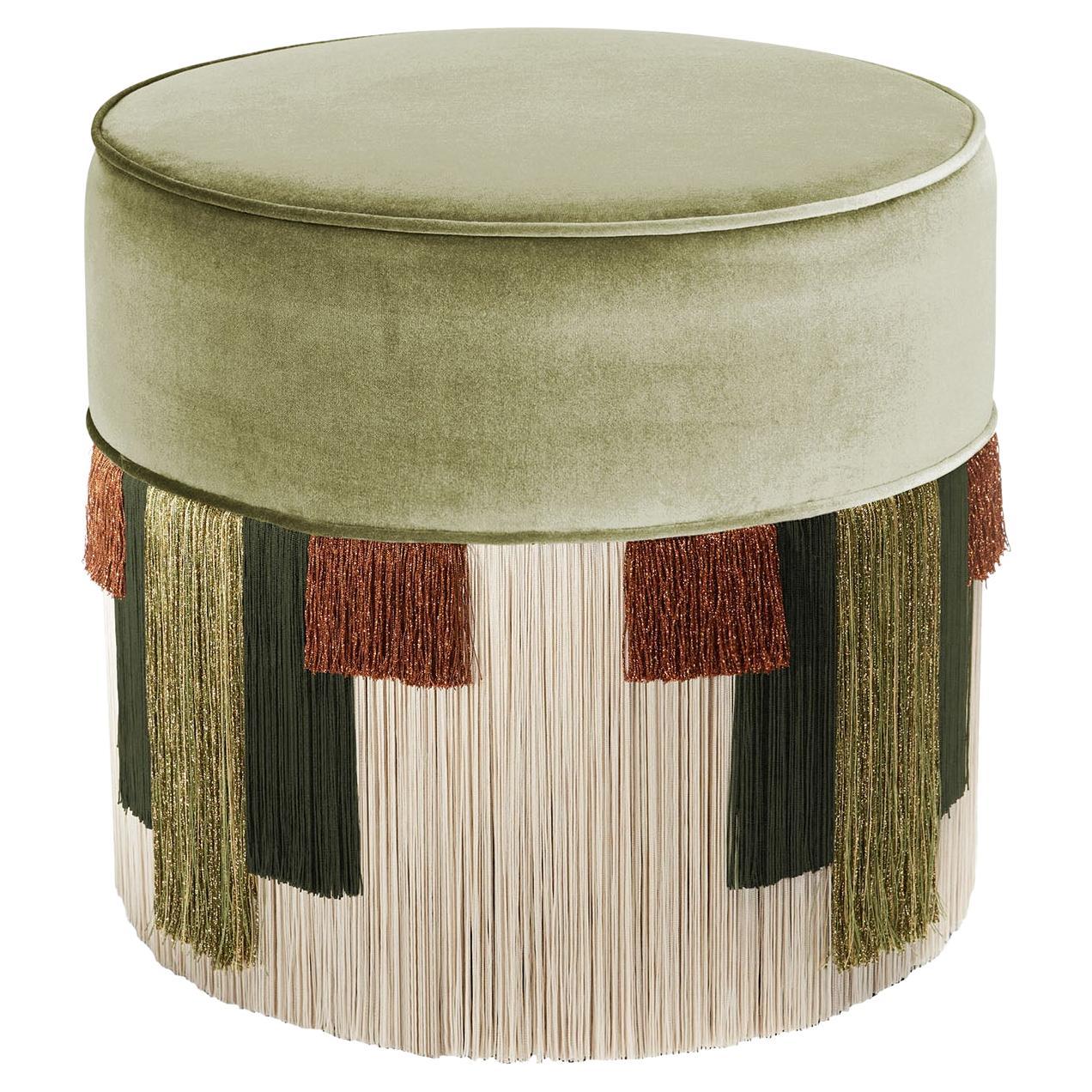 Etna Sage-Green Pouf by Lorenza Bozzoli For Sale