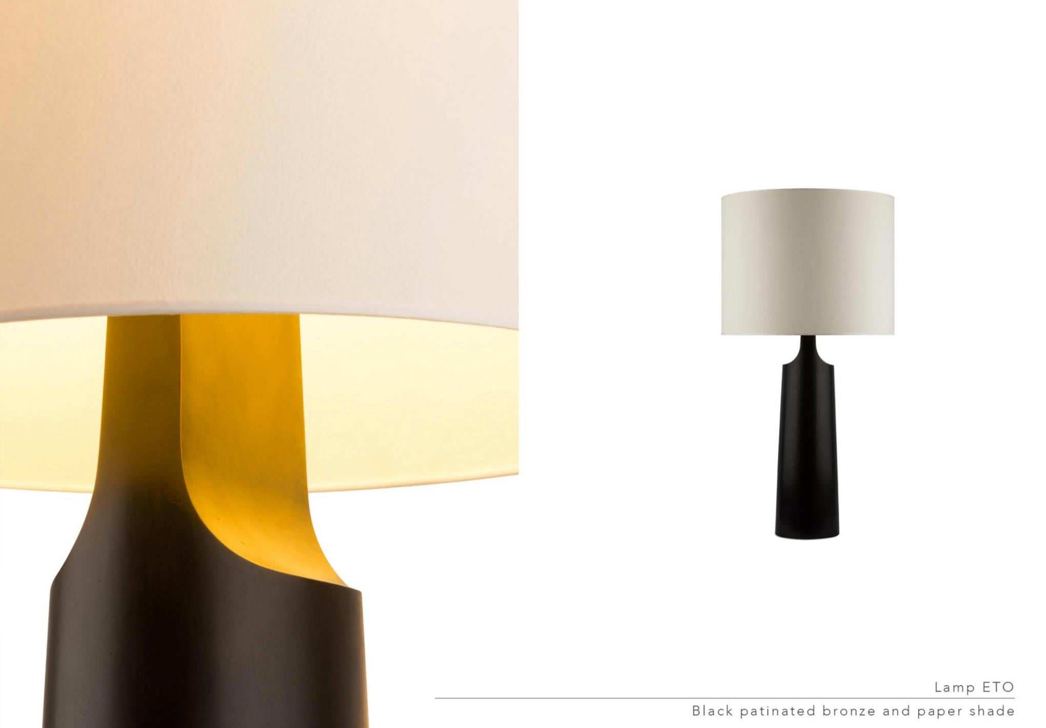 French Eto Floor Lamp with Paper Shade by LK Edition