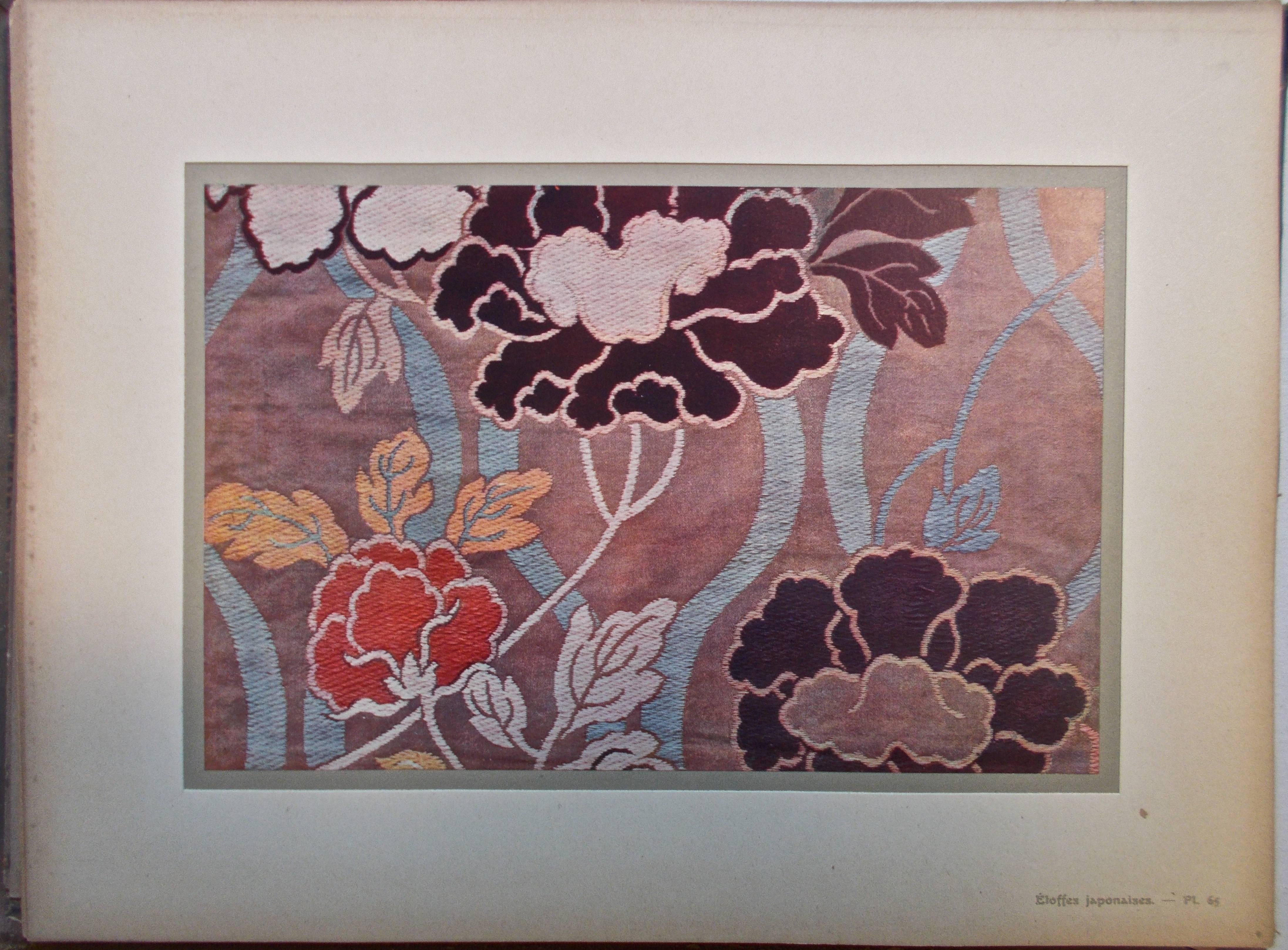 Paper Etoffes Japonaises 'Tissues Et Brochees' Complete Folio of Fabric Designs For Sale
