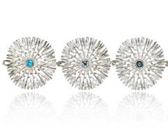 Étoile Bracelet - Sterling silver with mixed blue topaz