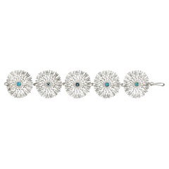 Étoile Bracelet - Sterling silver with mixed blue topaz