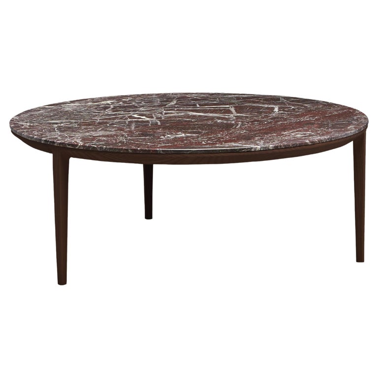 SP01 Etoile Coffee Table in Red Rosso Levanto Marble, Made in Italy For Sale