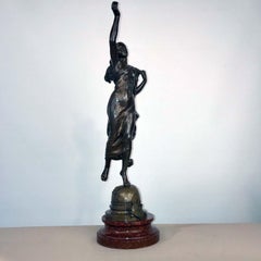 "Etoile de Matin" - Bronze figuratif français d'Etienne Gaudez, 1845-1902