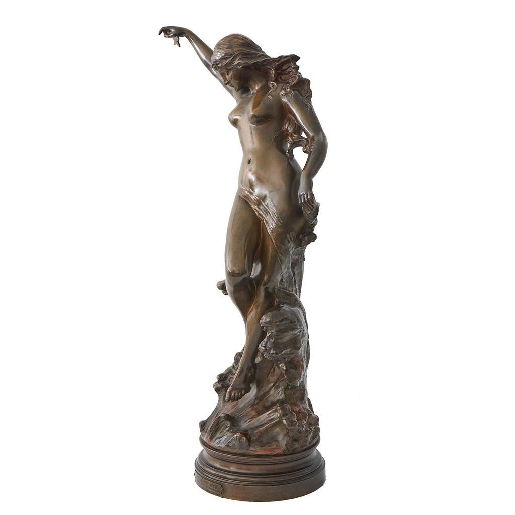 French 'Etoile de Mer' An Art Nouveau bronze sculpture by Èdouard Drouot (1859-1945 For Sale