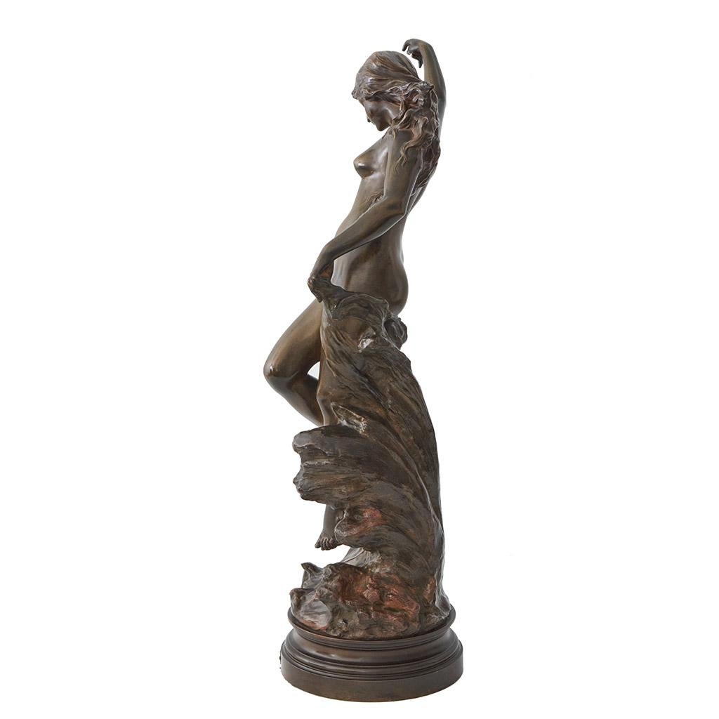 'Etoile de Mer' An Art Nouveau bronze sculpture by Èdouard Drouot (1859-1945 In Good Condition For Sale In Forest Row, East Sussex