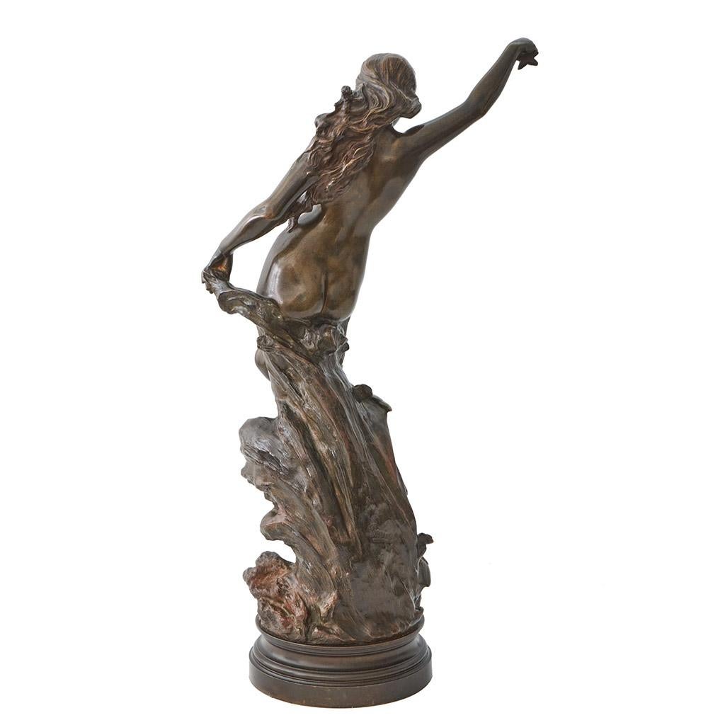 Late 19th Century 'Etoile de Mer' An Art Nouveau bronze sculpture by Èdouard Drouot (1859-1945 For Sale