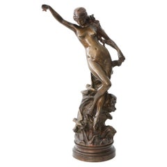 Etoile de Mer" Sculpture en bronze Art nouveau d'Èdouard Drouot (1859-1945)