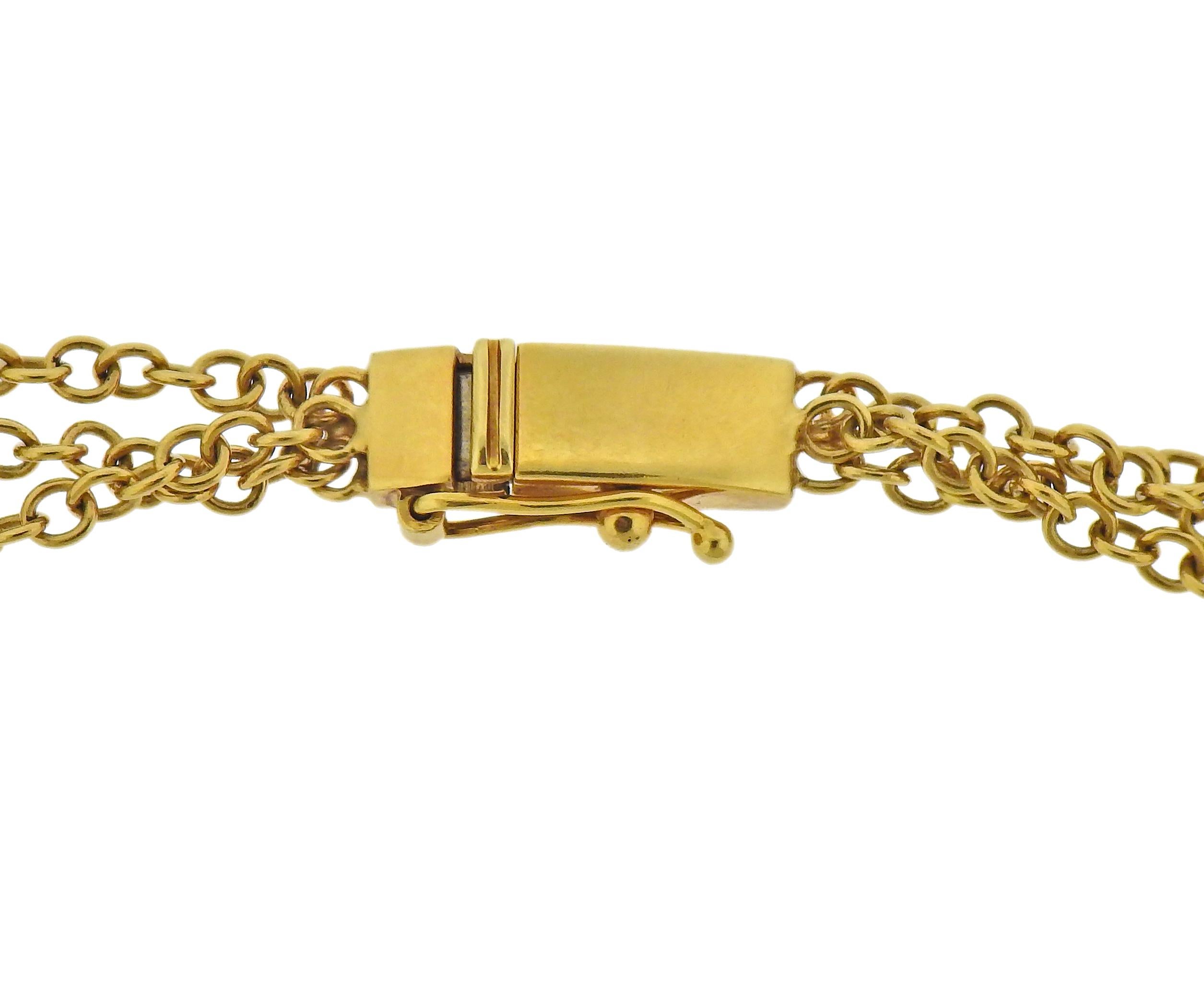 Etoile Gold-Diamant-Uhren-Anhänger-Halskette im Zustand „Hervorragend“ im Angebot in New York, NY