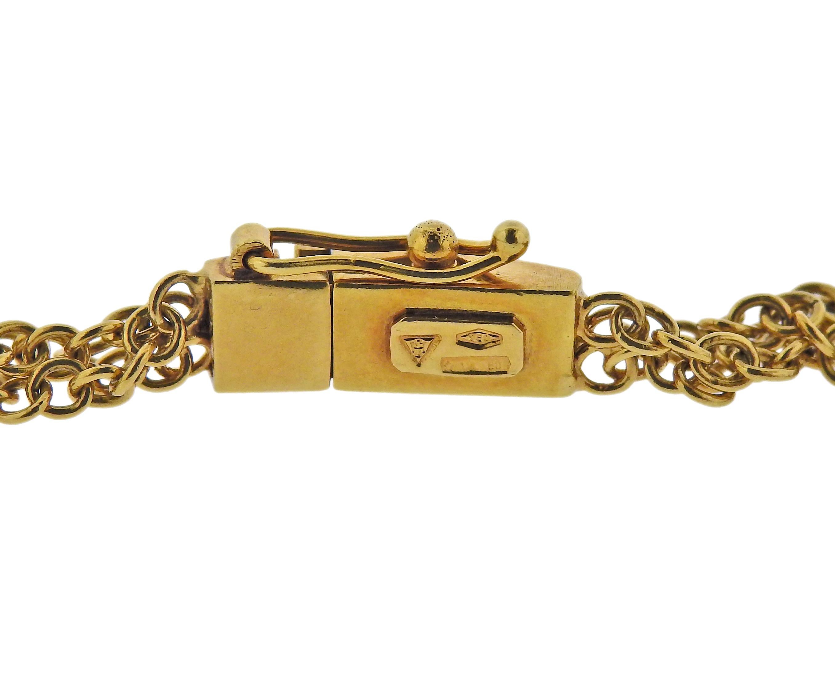 Etoile Gold-Diamant-Uhren-Anhänger-Halskette Damen im Angebot
