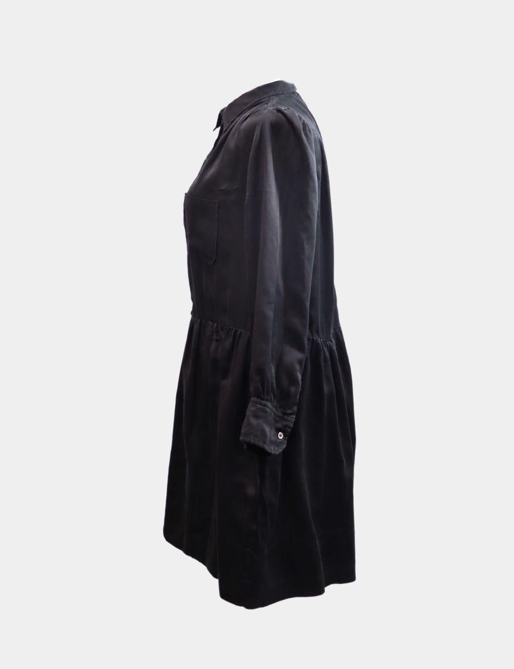 Etoile Isabel Marant Shirt Dress, features long sleeve, front buttons, collars and midi length.

Material: 48% Silk, 52% Cotton
Size: EU 36 
Tag Size: 2
Bust: 98cm
Waist: 88cm
Hip: 108cm
Condition: Good