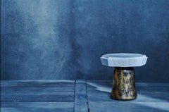 Etoile Side Table in Gesso and Gilt Lacquer by Elan Atelier