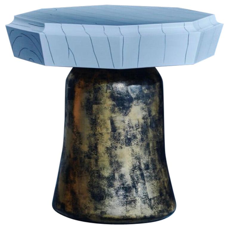 Etoile Side Table in Gesso and Gilt Lacquer by Elan Atelier