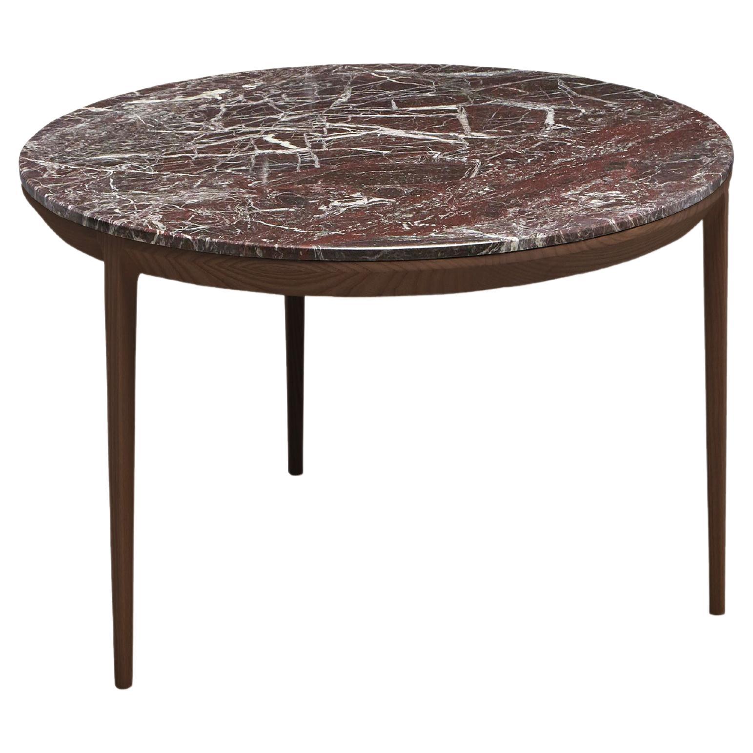SP01 Etoile Side Table in Red Rosso Levanto Marble, Made in Italy 