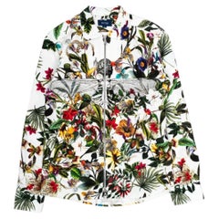 Eton Herren-Overshirt-Jacke aus bedruckter Baumwolle, Größe M, mit botanischen Motiven