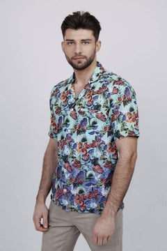 Eton Men's Butterfly Multicolor Shirt M