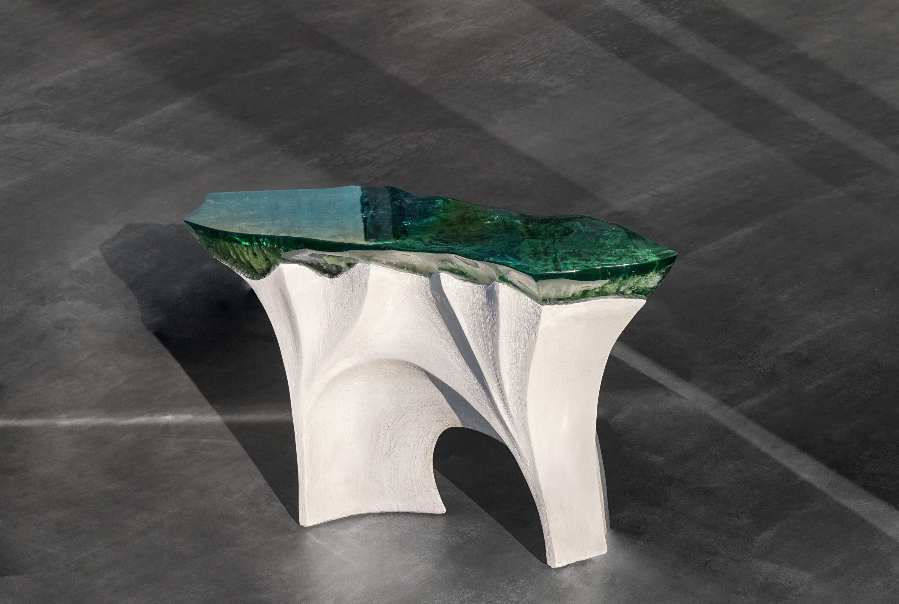 Cast Sculptural Design Etretat Bench / Console by Eduard Locota For Sale