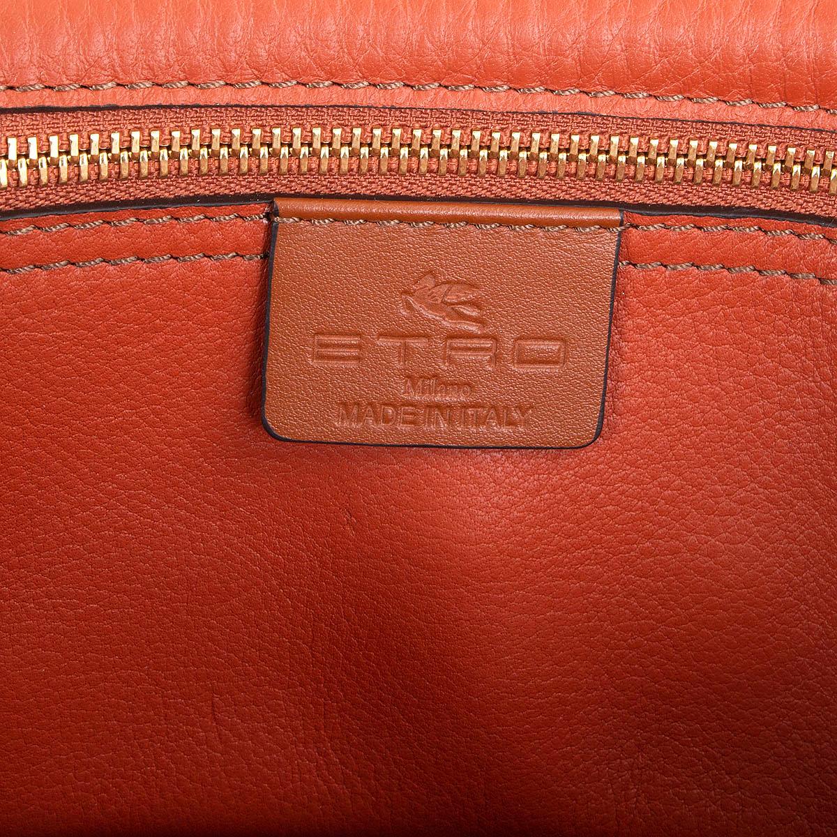 ETRO rust red suede CROWN ME Shoulder Bag For Sale 3