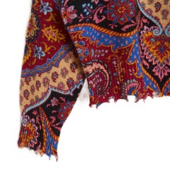 Etro 2021 Pull FR40 Paisley Printed Wool Sweater Top UK12 US10