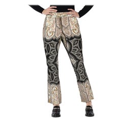Etro Abstract Patterned Straight Trousers Size XS