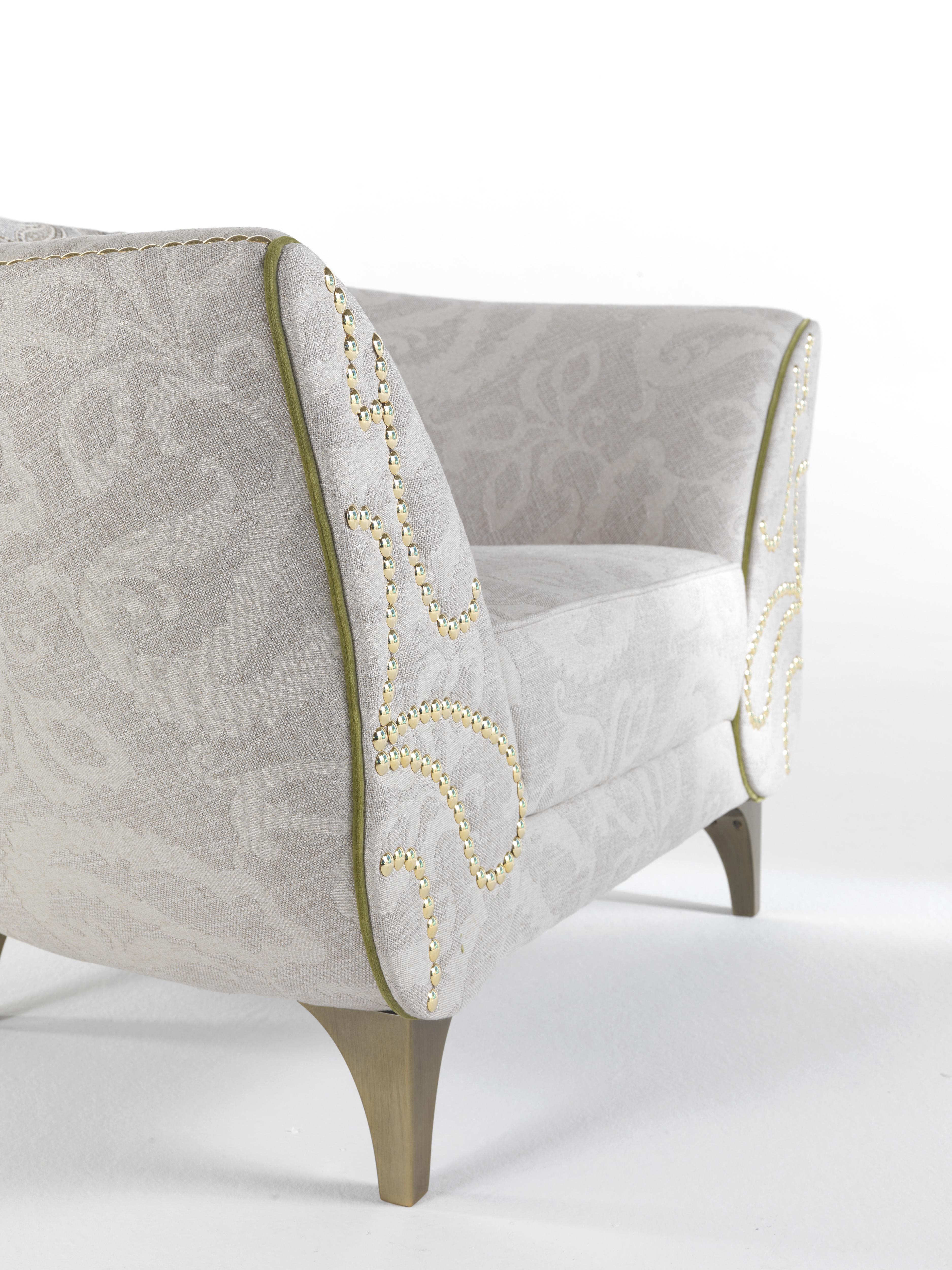 Modern 21st Century Agra Armchair in Fabric by Etro Home Interiors