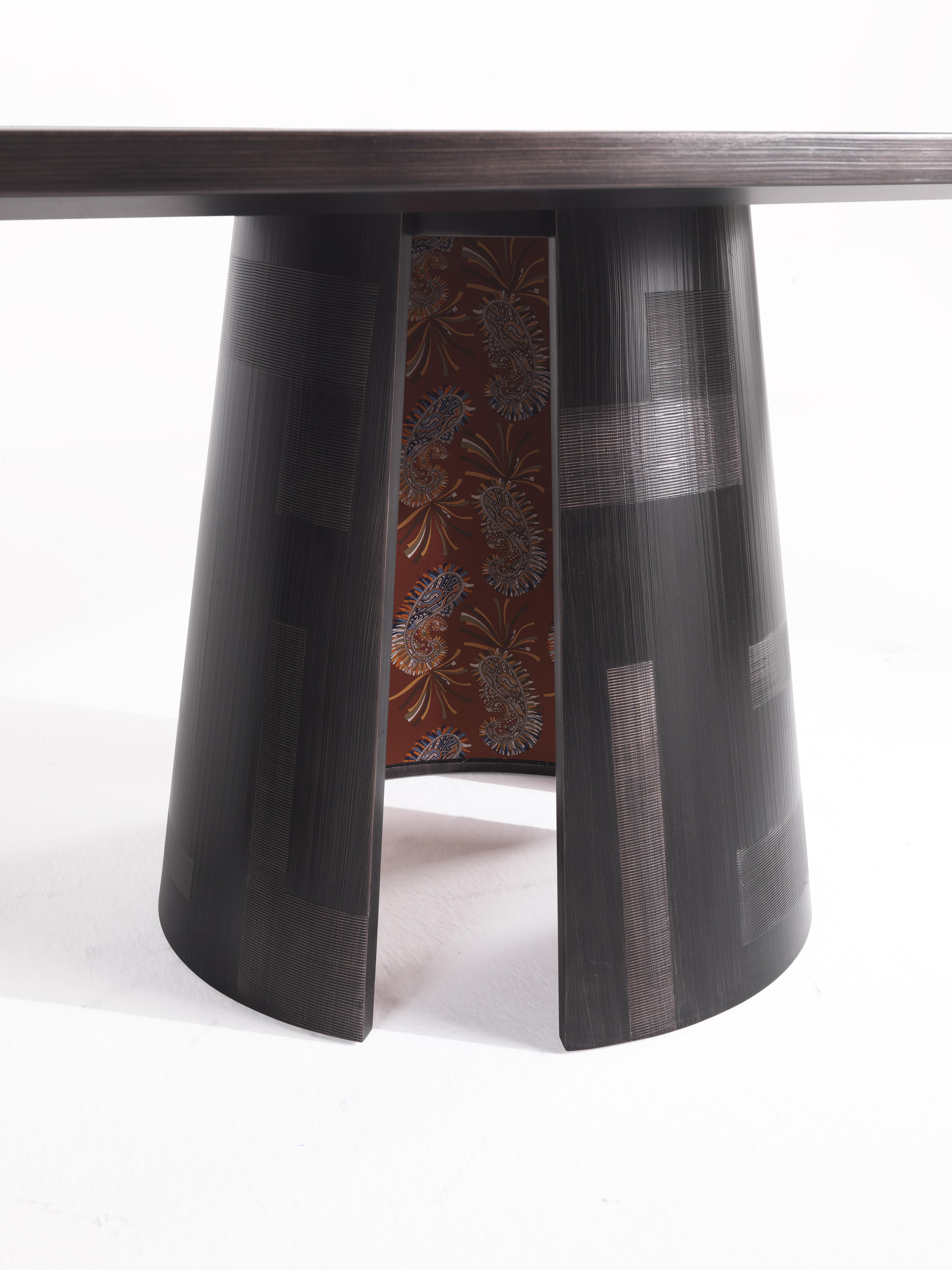 Contemporary 21st Century Aleppo Dining Table with Ox Horn Inlay by Etro Home Interiors 