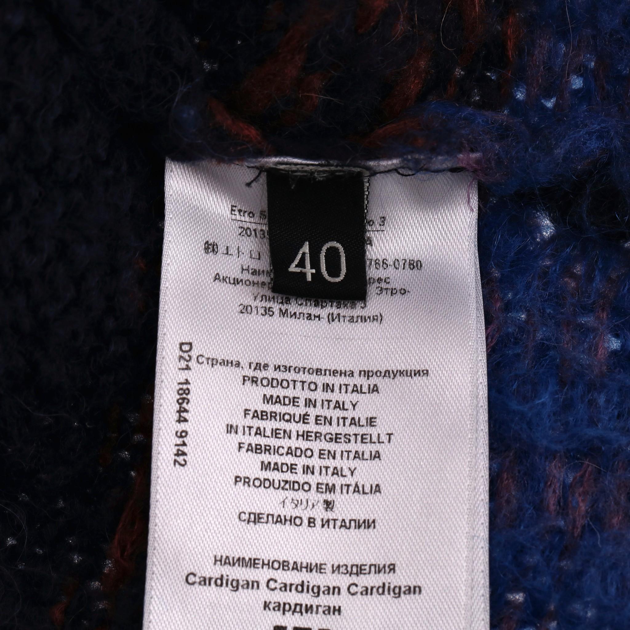 Etro Alpaca, Mohair & Wool Blend Cardigan 4