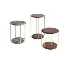 21st Century Ambar Small Table in Green Marble and Brass by Etro Home Interiors