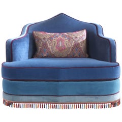 Fauteuil Amina du 21e siècle en velours par Etro Home Interiors