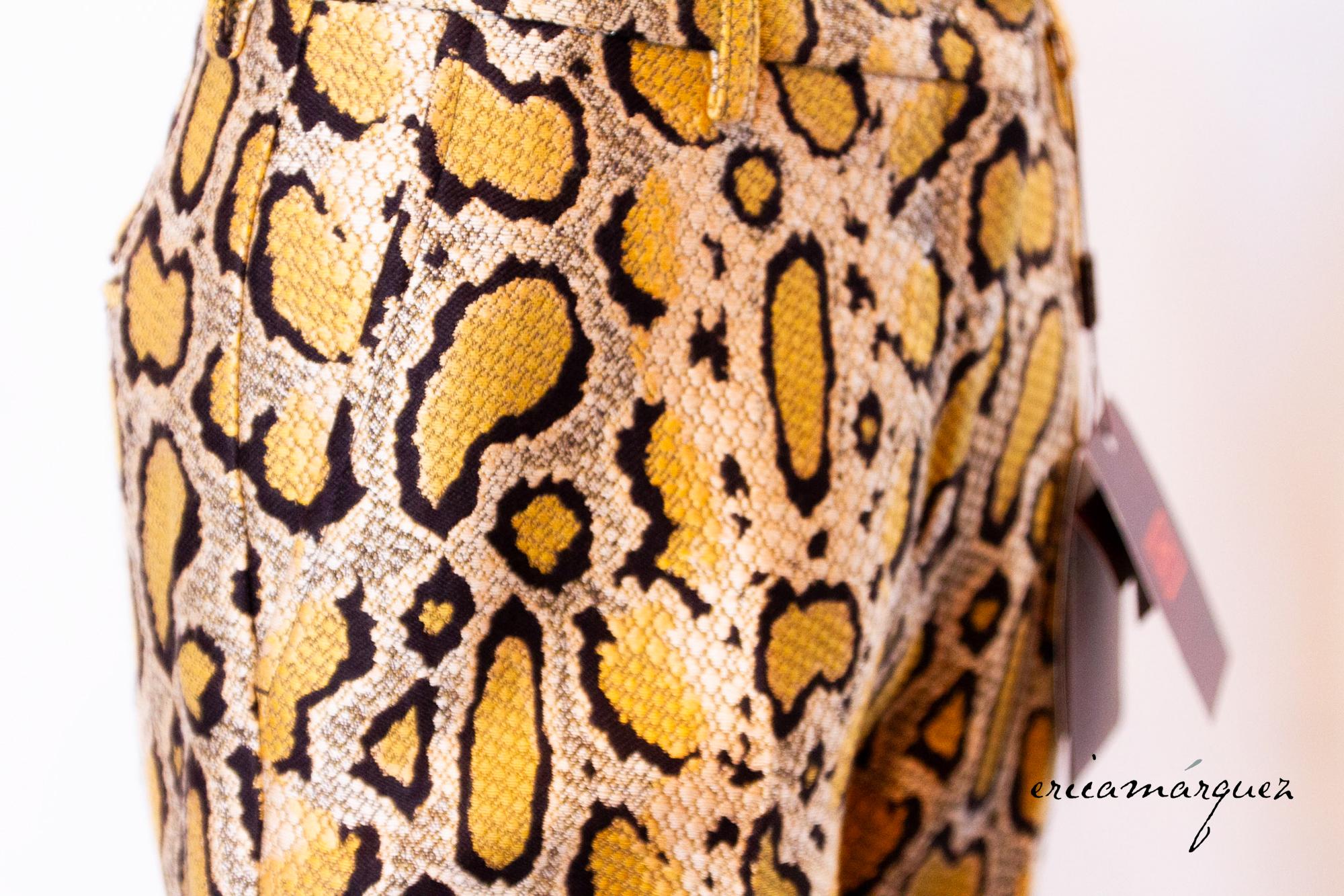 ETRO, High-Waisted, Bell-Bottom, Python Print Pants For Sale 4