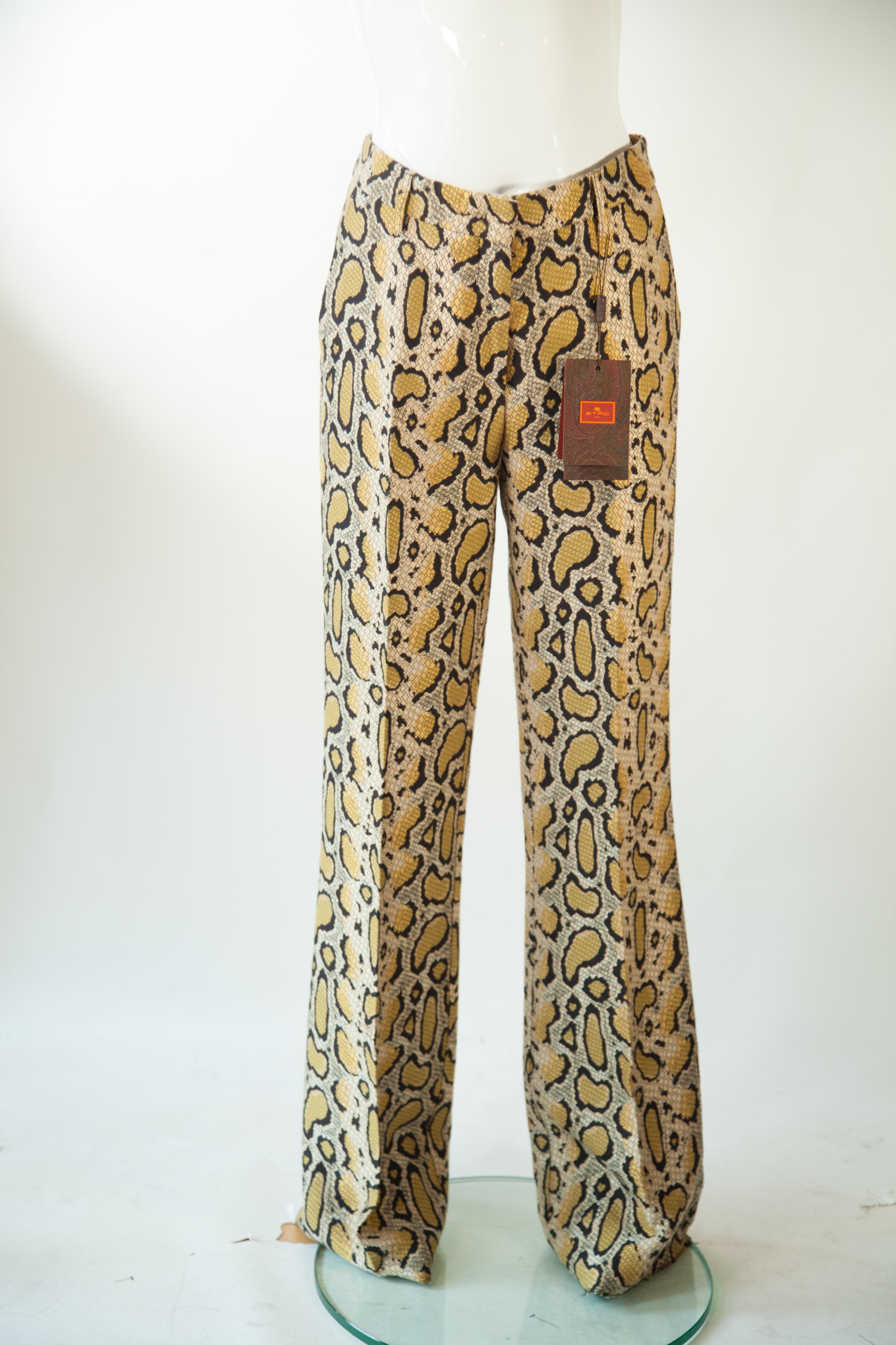 Pantalón estampado animal Etro Marrón en venta