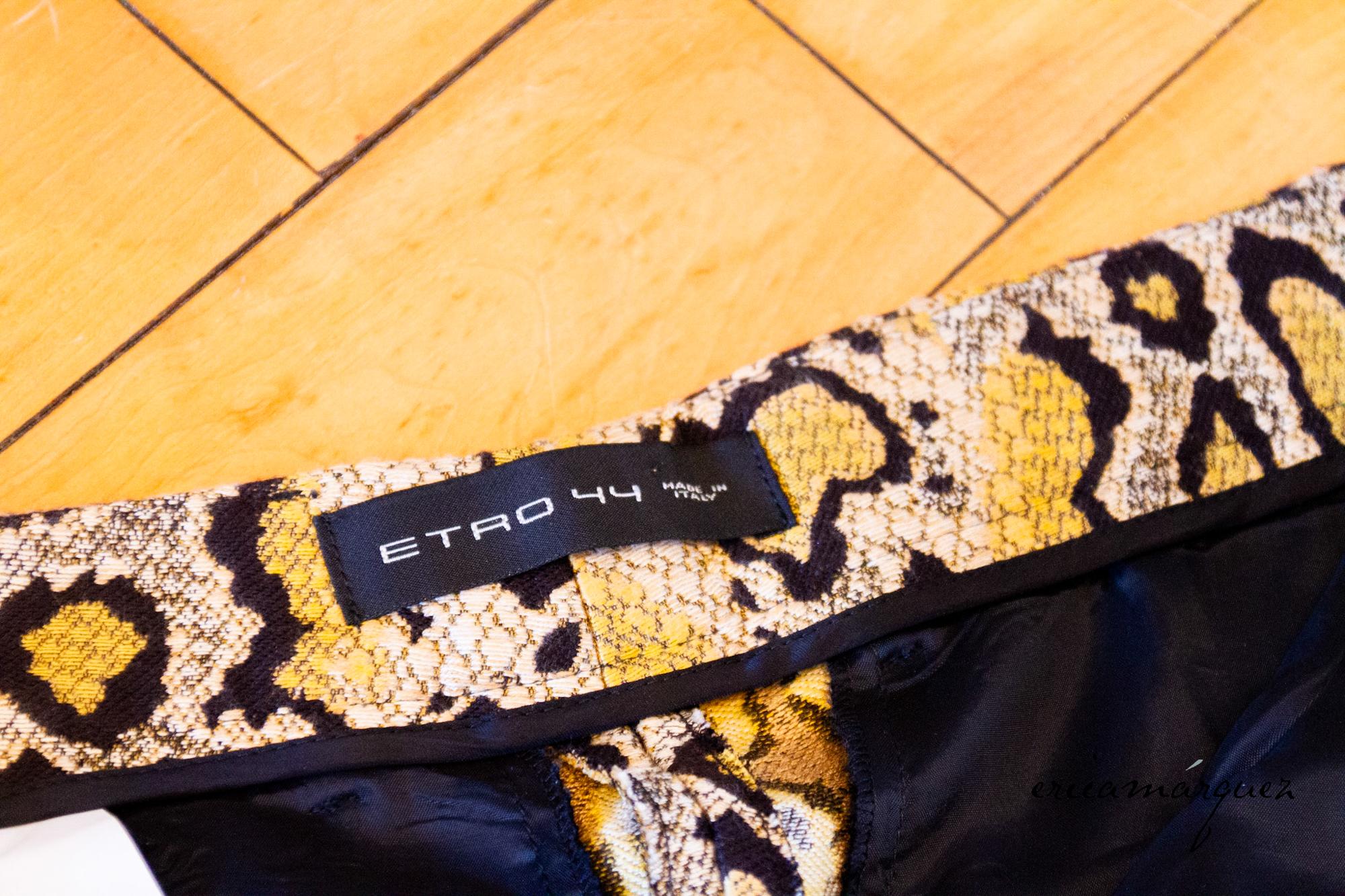 ETRO, High-Waisted, Bell-Bottom, Python Print Pants For Sale 3