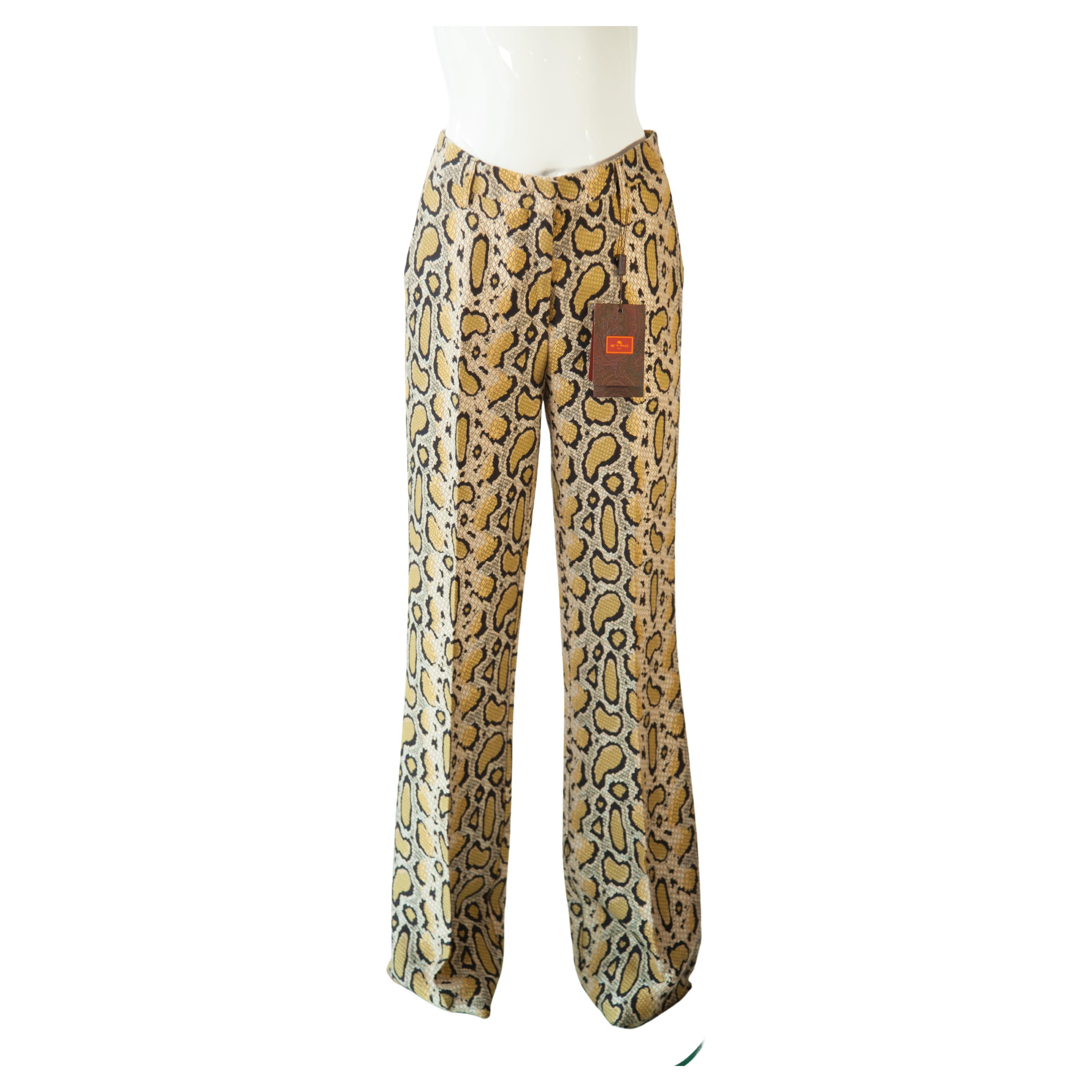 Etro Animal Print Pant For Sale