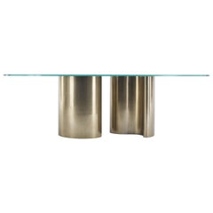 Etro Home Interiors Arp Dining Table in Glass and Wood
