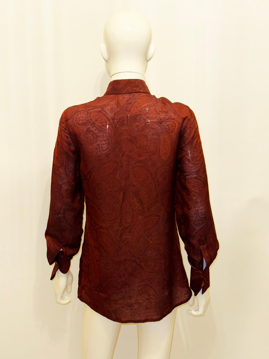 Blusa Etro Color Berenjena Marrón en venta