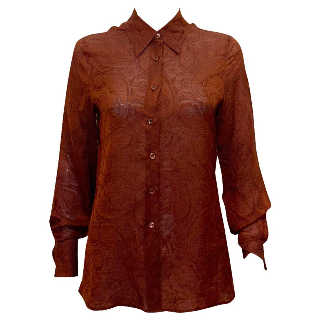 Etro - Chemisier de couleur aubergine