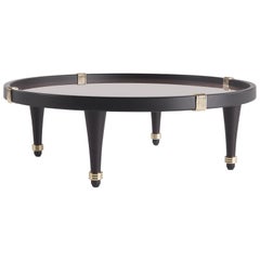 21st Century Axum Central Table in Wood and Fabric Top by Etro Home Interiors