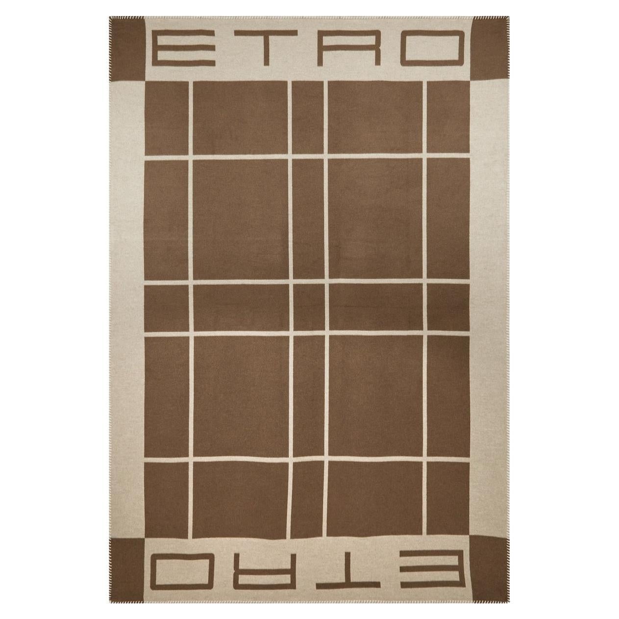 Etro Bani Silk Throw, Chestnut Brown, New in Box, Italy For Sale