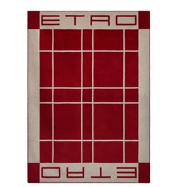 Etro Bani Silk Throw, Deep Red, New in Box, Italy 
