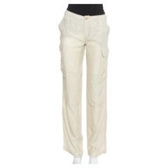 Etro Beige Cupro Cargo Trousers M