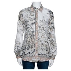 Etro Beige Paisley Print Stretch Cotton Long Sleeve Shirt M