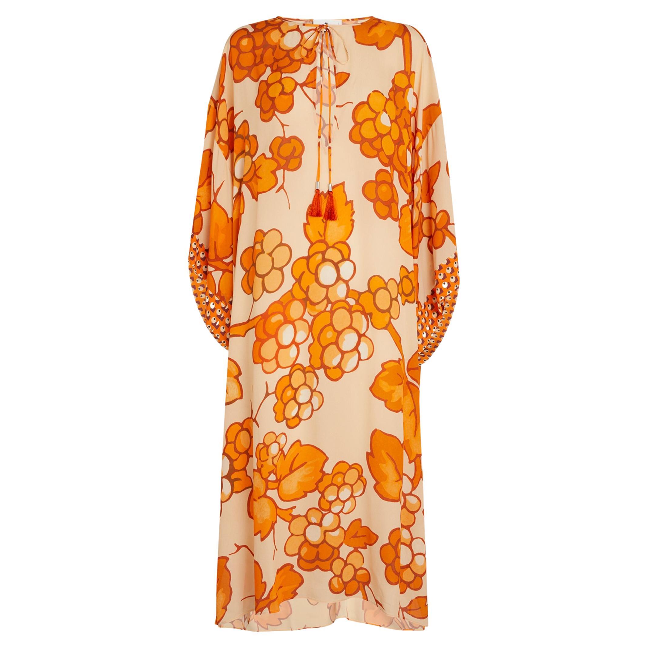 Etro berry print kaftan maxi dress For Sale at 1stDibs