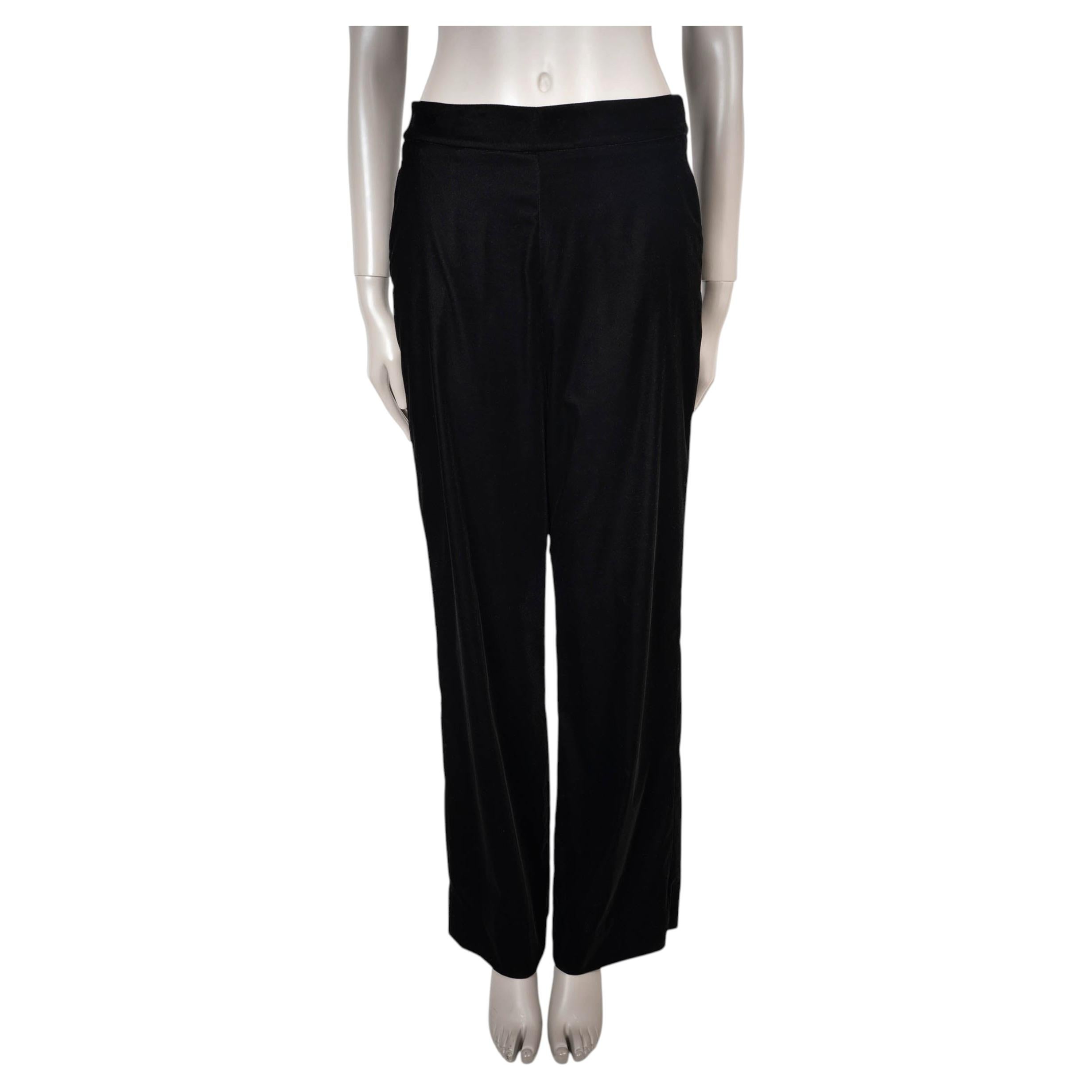 ETRO black cotton 2023 STRAIGHT VELVET Pants 42 M