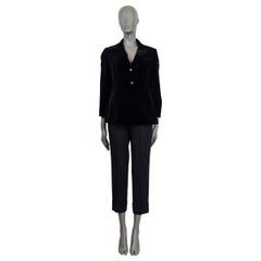 Veste blazer ETRO en velours de coton noir sans bretelles 44 L